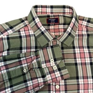 UNTUCKit Larson Flannel Green Pink Plaid Shirt Mens XL Regular Fit 41890